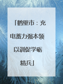 鹤壁市：充电蓄力强本领 以训促学砺精兵