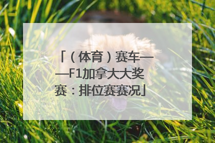 （体育）赛车——F1加拿大大奖赛：排位赛赛况