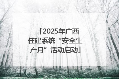2025年广西住建系统“安全生产月”活动启动
