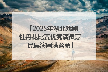 2025年湖北戏剧牡丹花比赛优秀演员惠民展演圆满落幕