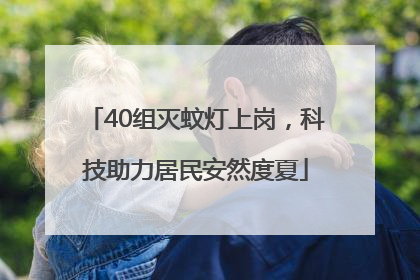 40组灭蚊灯上岗，科技助力居民安然度夏