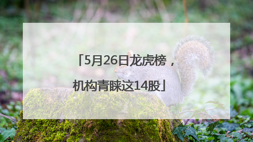 5月26日龙虎榜，机构青睐这14股