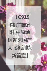 C919飞机首航南阳 中原地区迎来国产大飞机训练新篇章